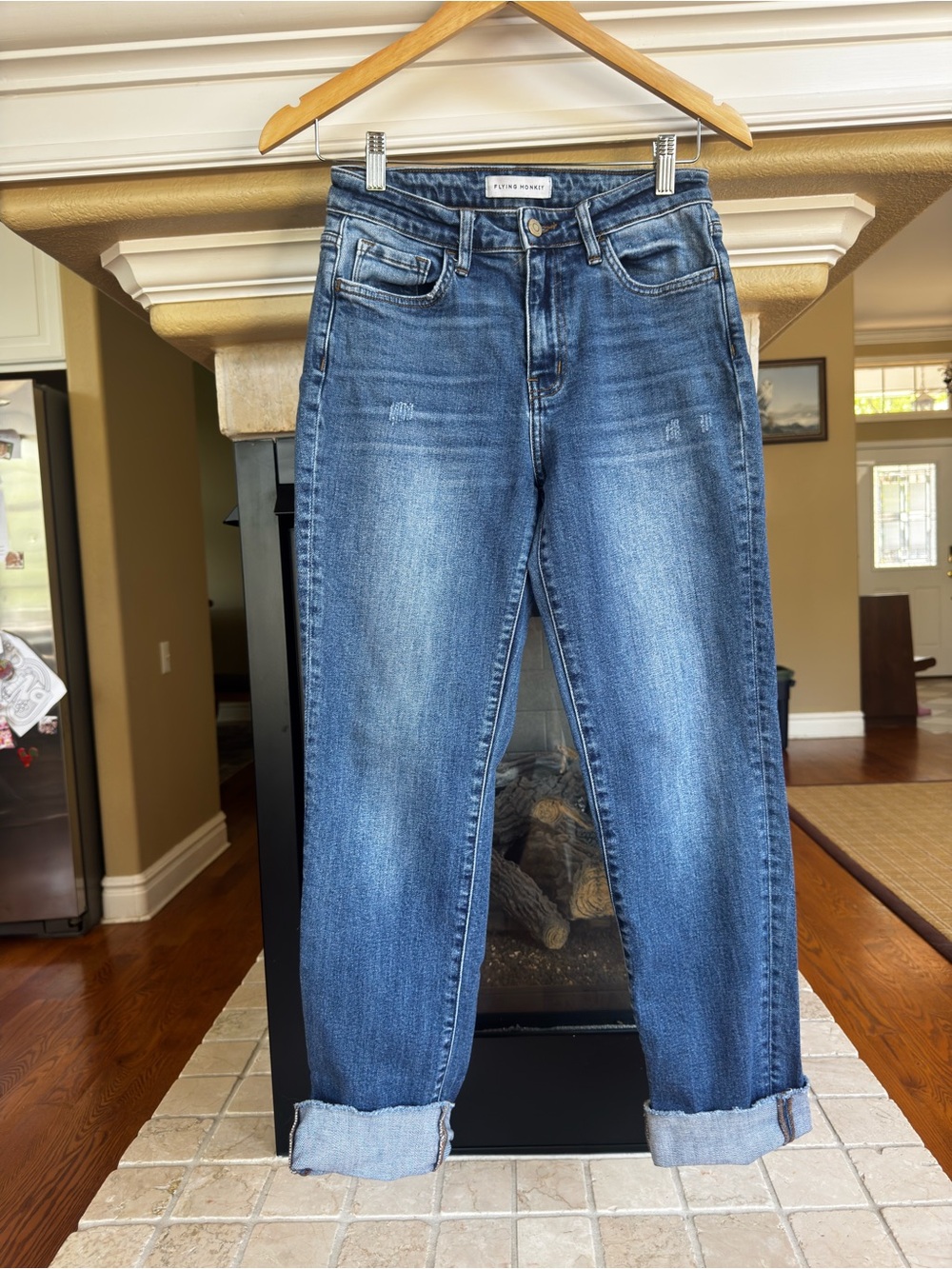 Flying Monkey Poison High Rise Stretchy Boyfriend Jeans 25 Classic Summer